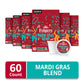 Folgers Mardi Gras Blend Medium-Dark Roast Coffee, Keurig K-Cup Pods, 10 Count Box (Pack Of 6)