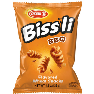 Osem Bissli Variety Pack - 3 Bold Flavors: Falafel, Pizza, BBQ, 1.23oz Bags (Pack of 12) - Crunchy Wheat Snacks