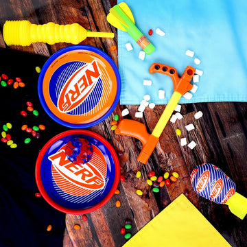 Nerf 3.1 Ounce Premade Easter Basket With Assorted Toys & 2.6 Ounce Jelly Beans Candy Plus Bonus Nerf Surprise Ball, By Frankfor