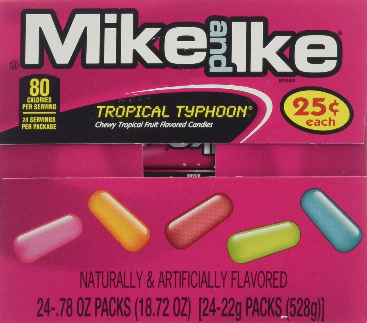Mike And Ike Tropical Typhoon, 0.78 Ounce (Pack Of 24)