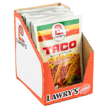 Lawrys Taco Spices & Seasonings Mix, 1 oz (Pack of 12)