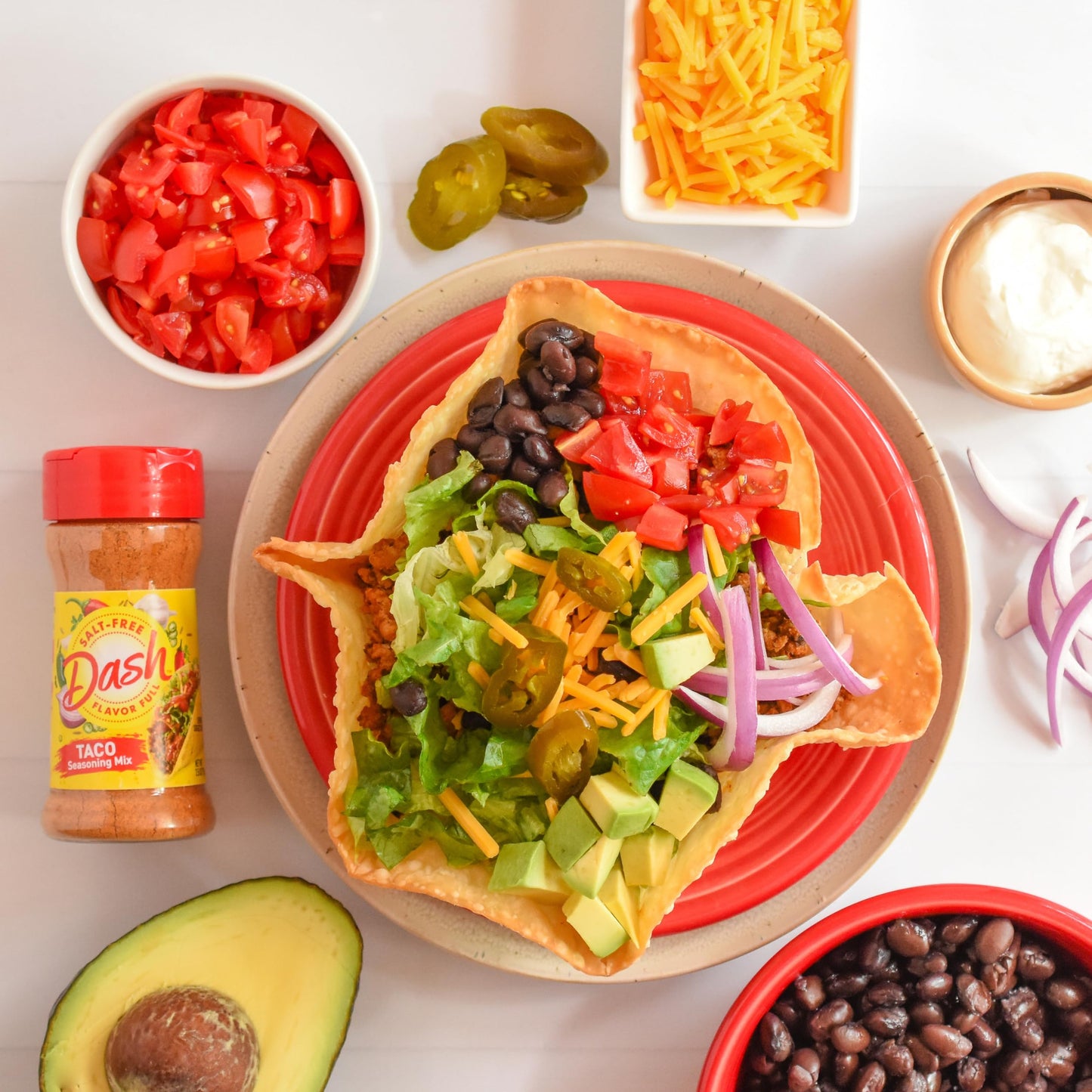 Dash Salt-Free Taco Seasoning Blend, 2.5 Ounce (Pack Of 8)