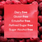 Floura Raspberry Rose Fruit-Forward Fiber Bars- High Fiber, Vegan, Gluten & Dairy Free, Low Calorie Healthy Snack Bars with Upcy