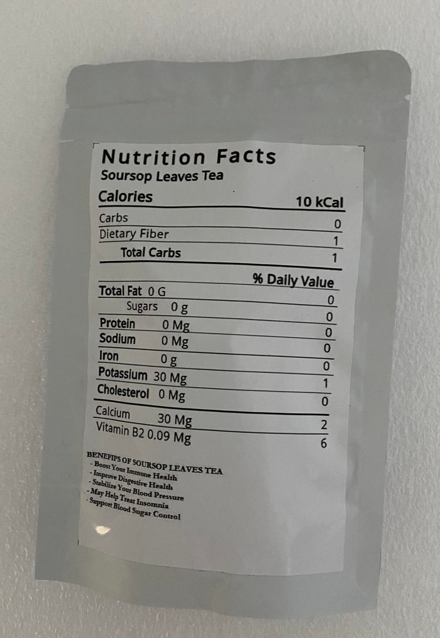 KAHIDJI Premium Soursop Graviola Leaf Tea Bags, 100% Natural, 30 Bags, Sugar/Caffeine/Gluten Free, Non-GMO, Green