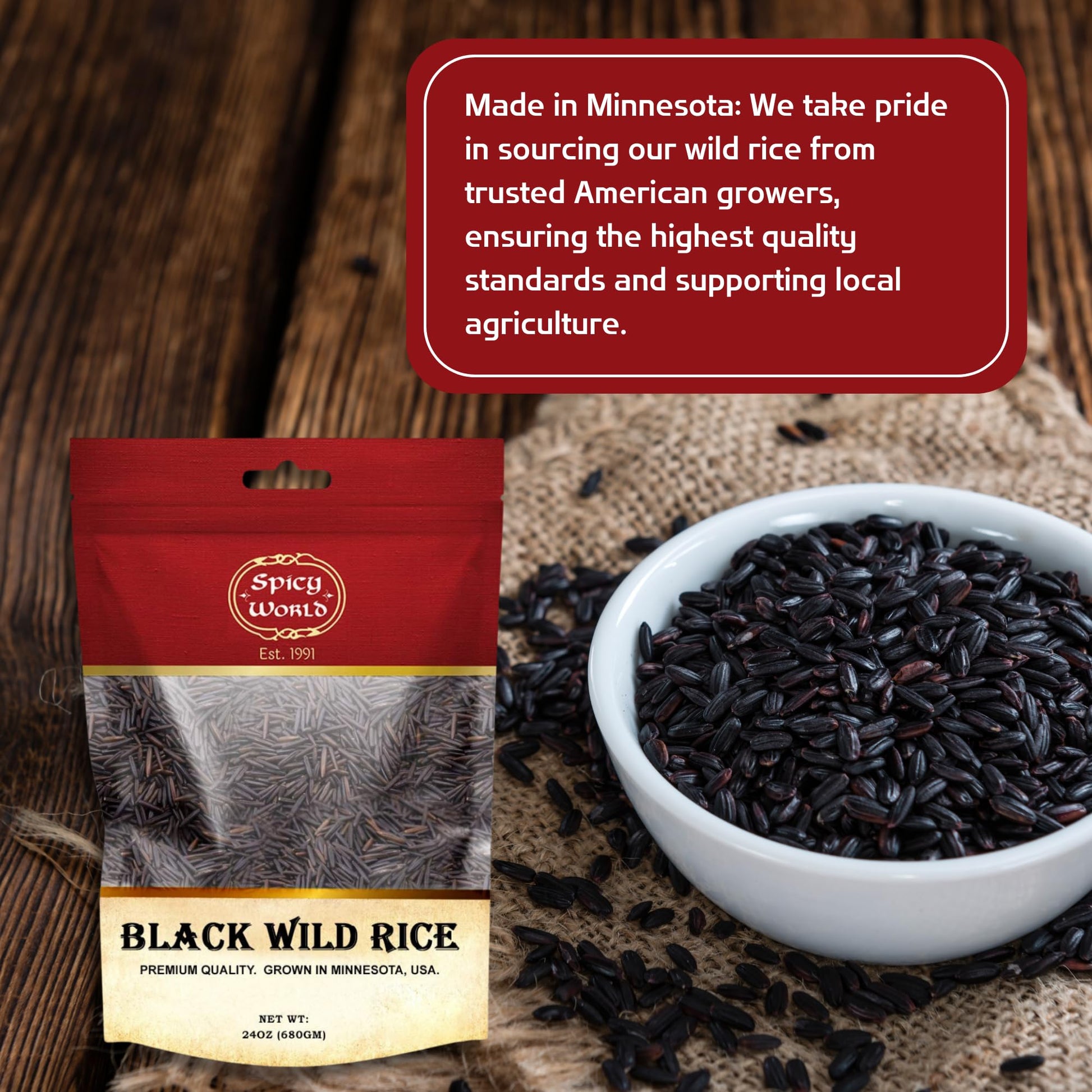 buy wild rice seed for planting Minnesota Grown Black Wild Rice 6 Pound Bag - Premium Quality, All Natural