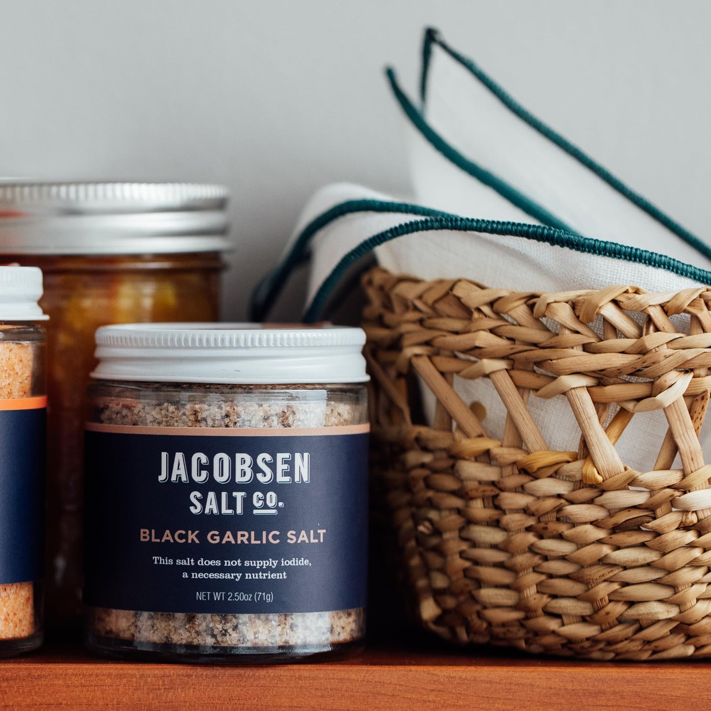 Jacobsen Salt Co. Black Garlic Salt - Kosher Sea Salt, Non-Iodized, Made in USA, Non-GMO, Steak Seasoning, Umami Flavored, Real