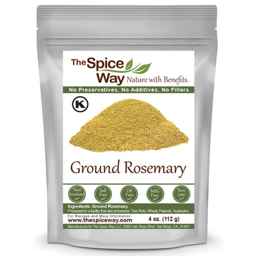 The Spice Way Ground Rosemary - Rosemary Powder Ground Pure From Rosemary Leaves - 4 Oz Resealable Bag