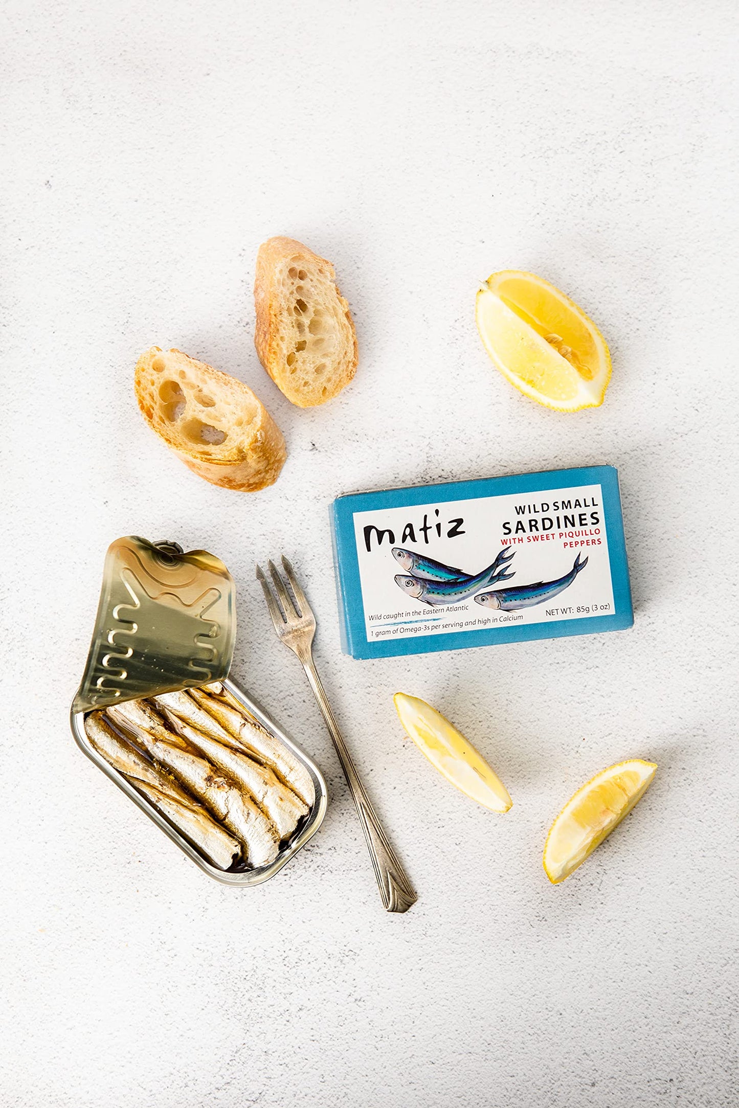 Matiz Sardinillas with Piquillo Peppers | Baby Sardines 3 Ounce | Product of Spain | Wild Caught | Gluten Free |