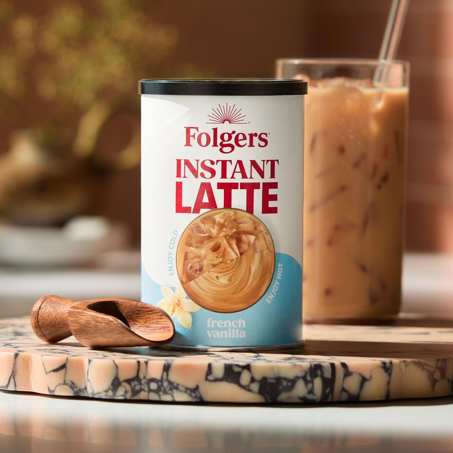 Folgers French Vanilla Instant Latte, 16 Ounce (Pack of 6)