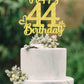 44 Birthday Cake Toppers-Gold Glitter, 44th Cake Topper for Men,44 Cake Topper For Women, 44th birthday decorations,44th Birthda