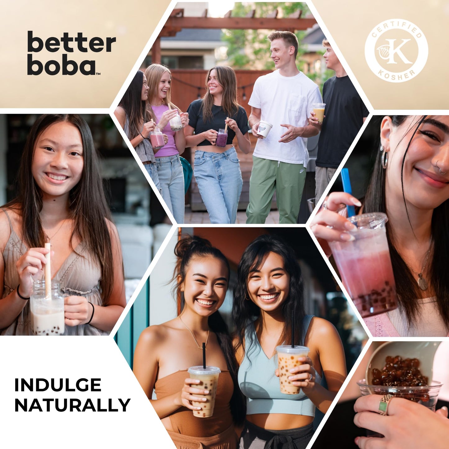 Better Boba Classic Kosher Boba Pearls | Non-GMO, Vegan, Gluten-Free | 8 Oz - 12 Servings | Made in USA