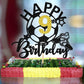 Aeryourtar Glitter Soccer Cake Topper, Paper Decoration for 9th Birthday Party, Soccer Theme, Kids Birthday Supplies