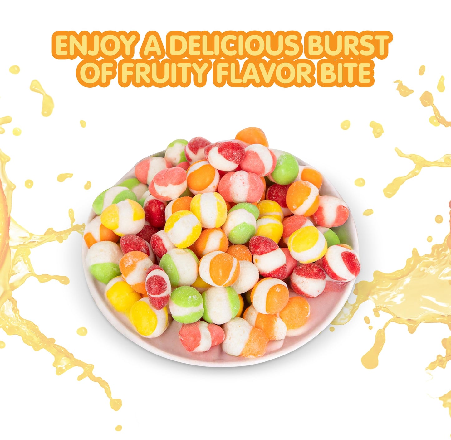 Freeze Dried Candy Gourmet Crunch Candies 36oz 3 of 12 oz Bag Pouch Assorted Cherry Strawberry Lemon Lime Orange Original Rainbo