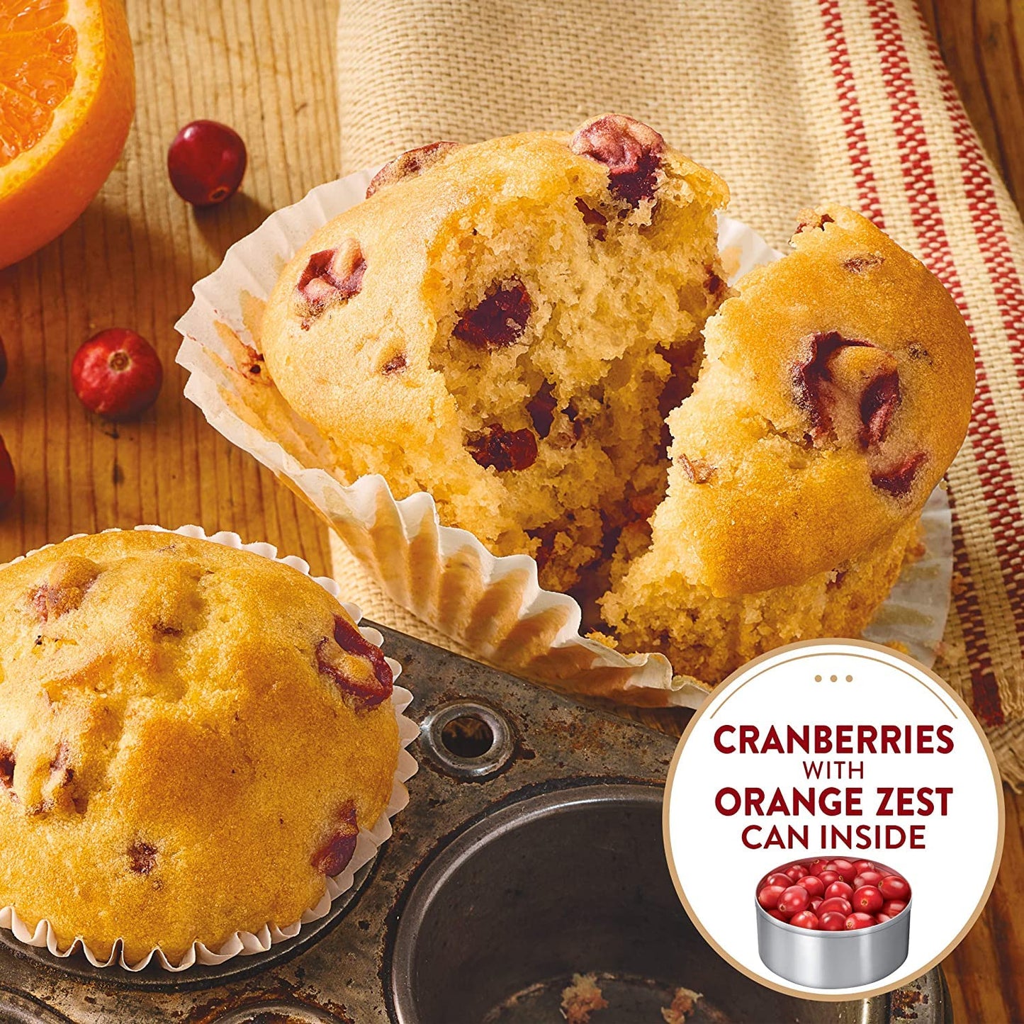 Krusteaz Cranberry Orange Muffin Mix, Contains Cranberries with Orange Zest (18.6 Ounce (Pack of 6))