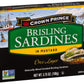 Crown Prince Brisling Sardines in Mustard, 3.75 oz Cans, Pack of 12