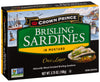 Crown Prince Brisling Sardines in Mustard, 3.75 oz Cans, Pack of 12
