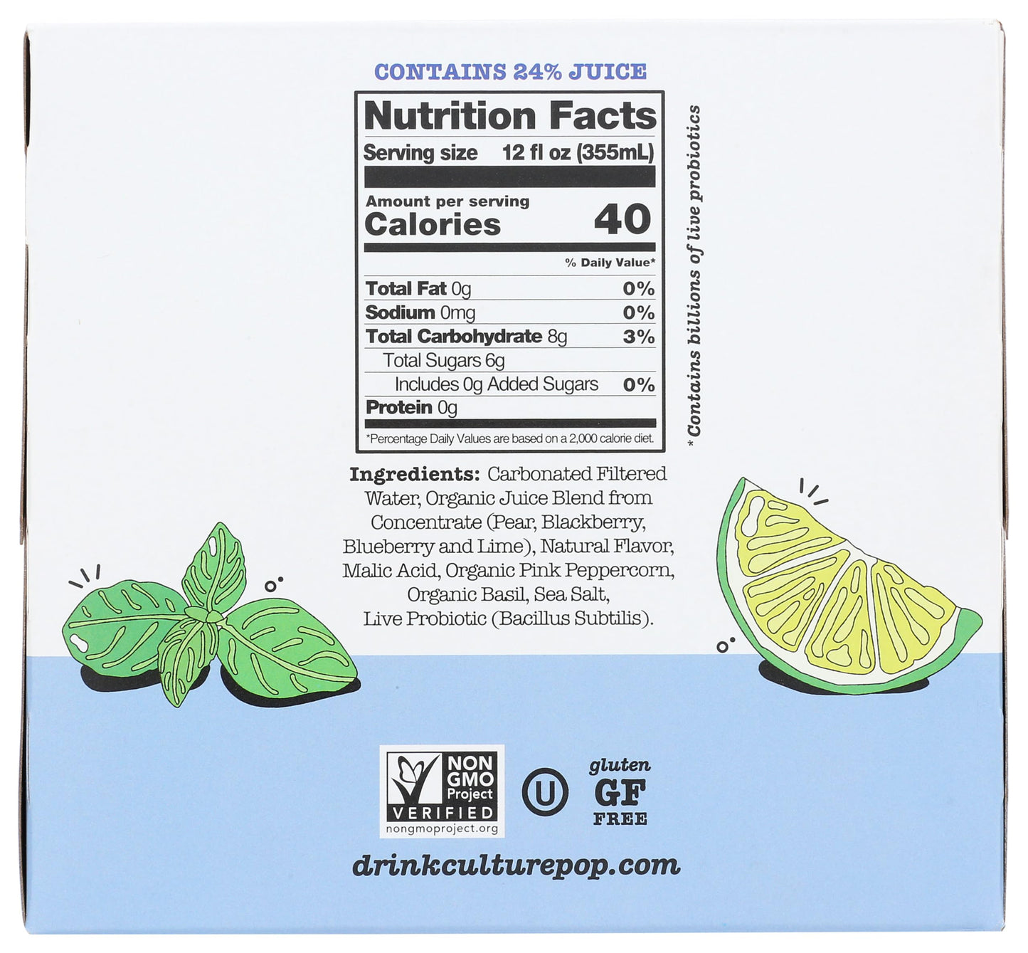 culture Pop Soda - Soda Wild Berries - case Of 6-412 Fz(D0102H54SHJ)
