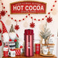 Vesici 84.55 oz Hot Chocolate Drink Dispenser with Pump Red Cocoa Drink Dispenser for Keeping Christmas Hot Cocoa Bar Supplies f