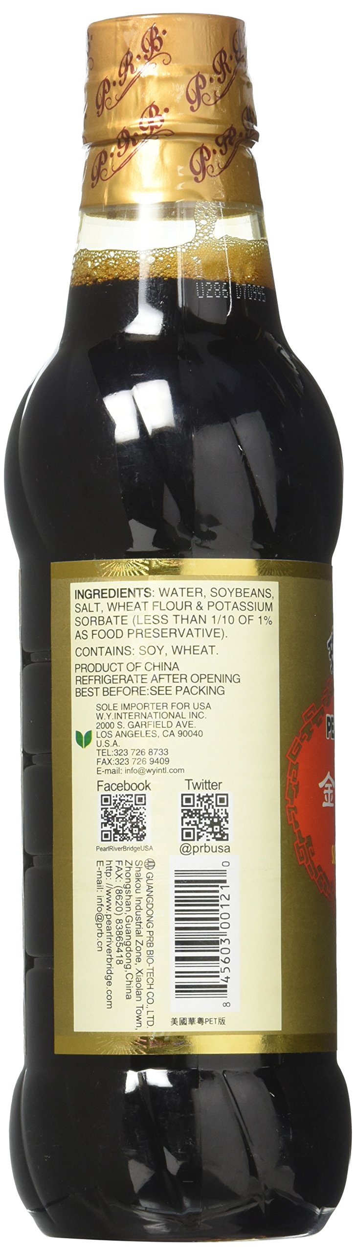 Pearl River Bridge Golden Label Superior Light Soy Sauce, Plastic Bottles, 16.9 oz.