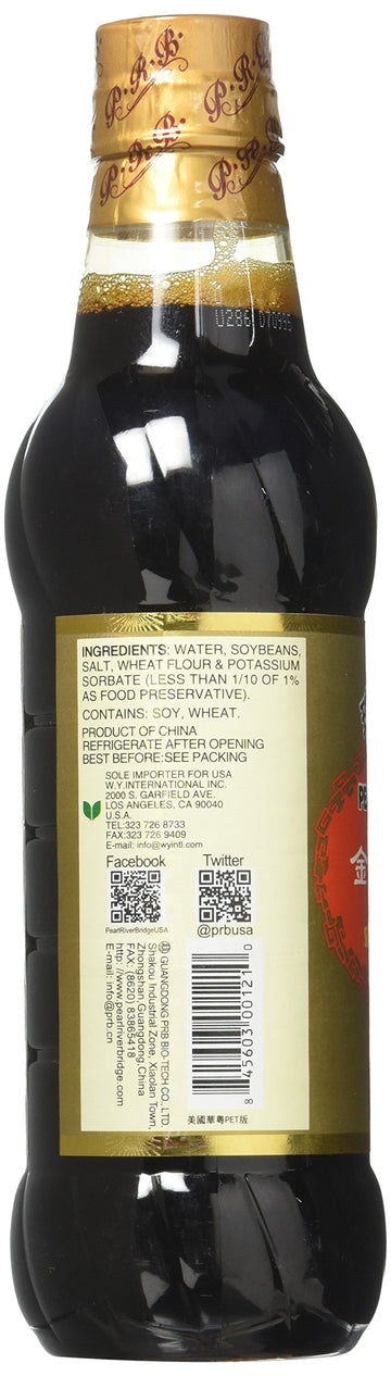 Pearl River Bridge Golden Label Superior Light Soy Sauce, Plastic Bottles, 16.9 oz.