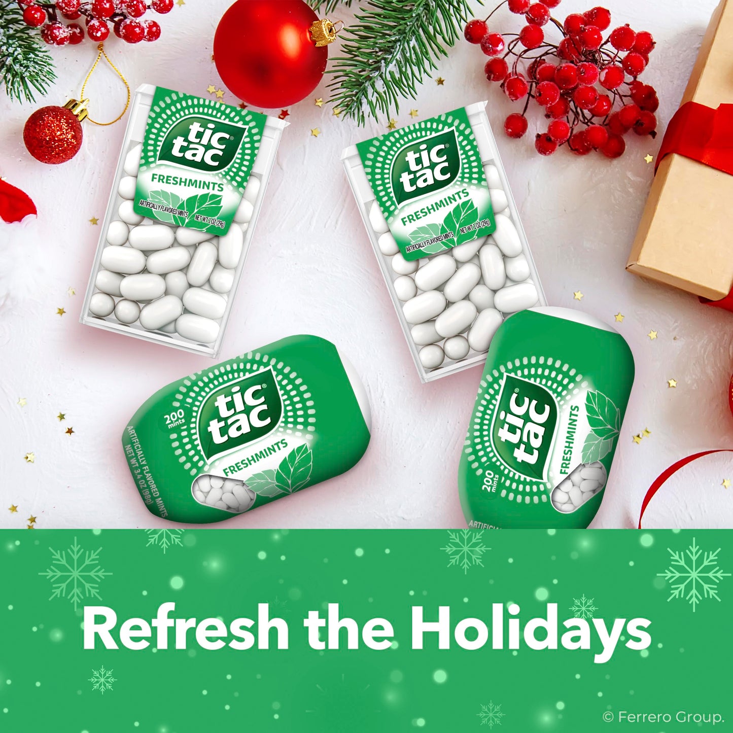 Tic Tac Freshmint Breath Mints, Bulk 12 Pack, On-The-Go Refreshment, 1.7 Oz Each