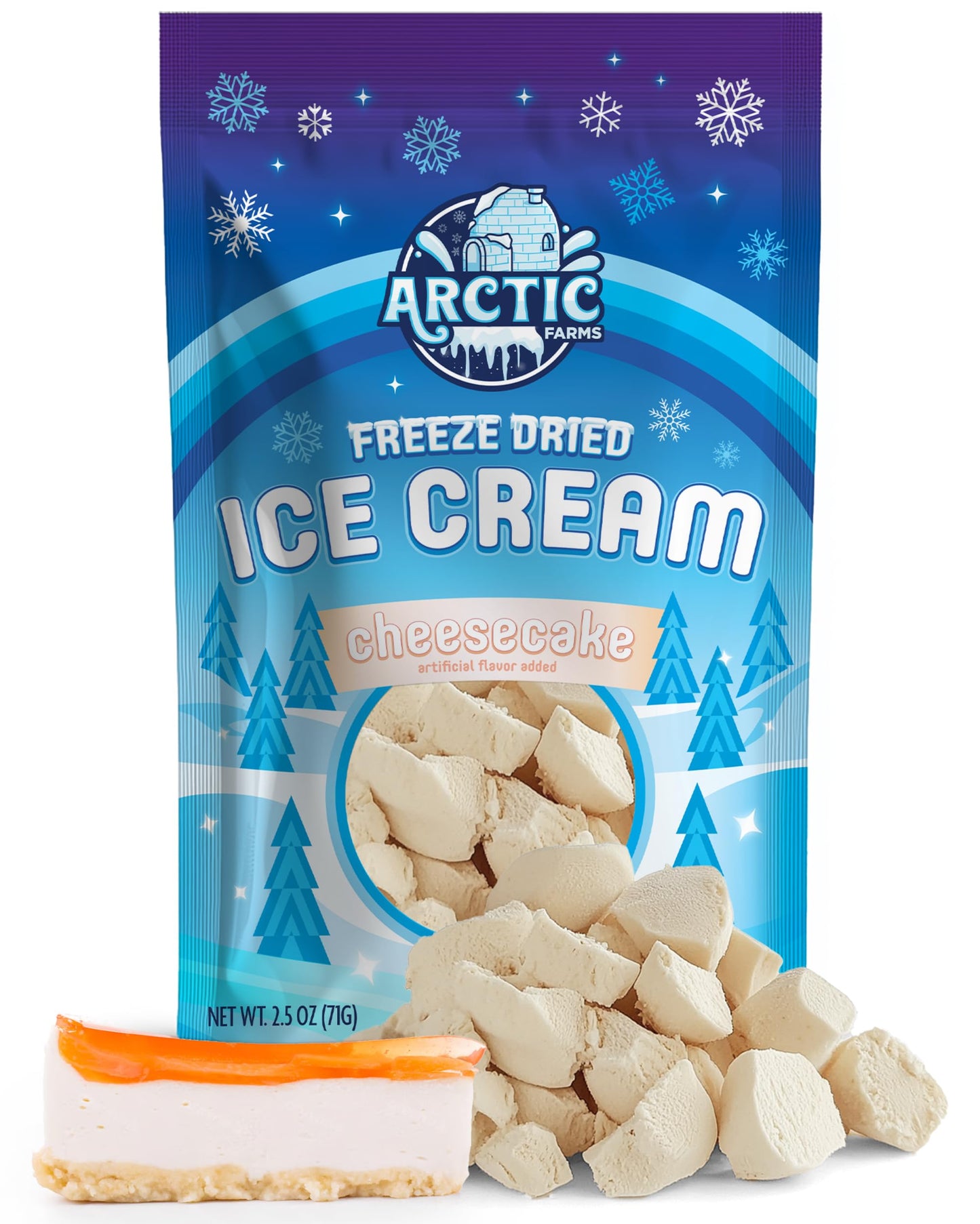 Arctic Farms Freeze Dried Ice Cream Bits - Cheesecake Flavor, Bagged, Does Not Melt
