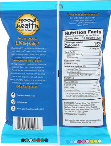 Good Health Peanut Butter Filled Pretzels, 5.5 Oz