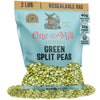 ONE IN A MILL Dried Green Split Peas 2LB Resealable Bag | For Soup, Stews, & Curries | All-Natural Plant-Based Protein | OU Kosh
