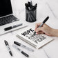 Lazgol Permanent Markers Bulk, 32 Pack Black Permanent Marker Set, Fine Tip, Waterproof Markers, Premium Smear Proof Pens, Water