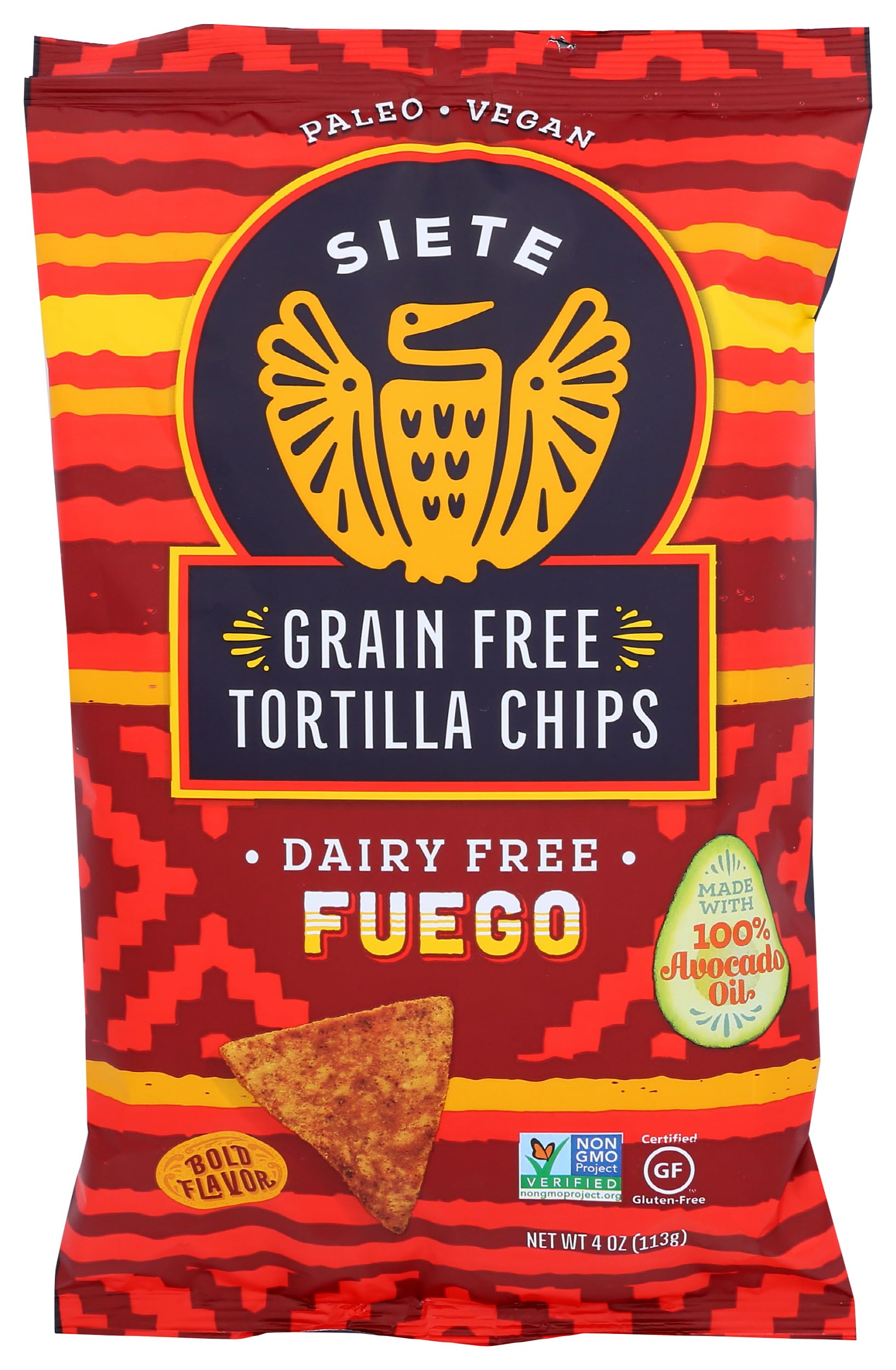 Siete Fuego Grain Free Tortilla Chips, 4 Oz