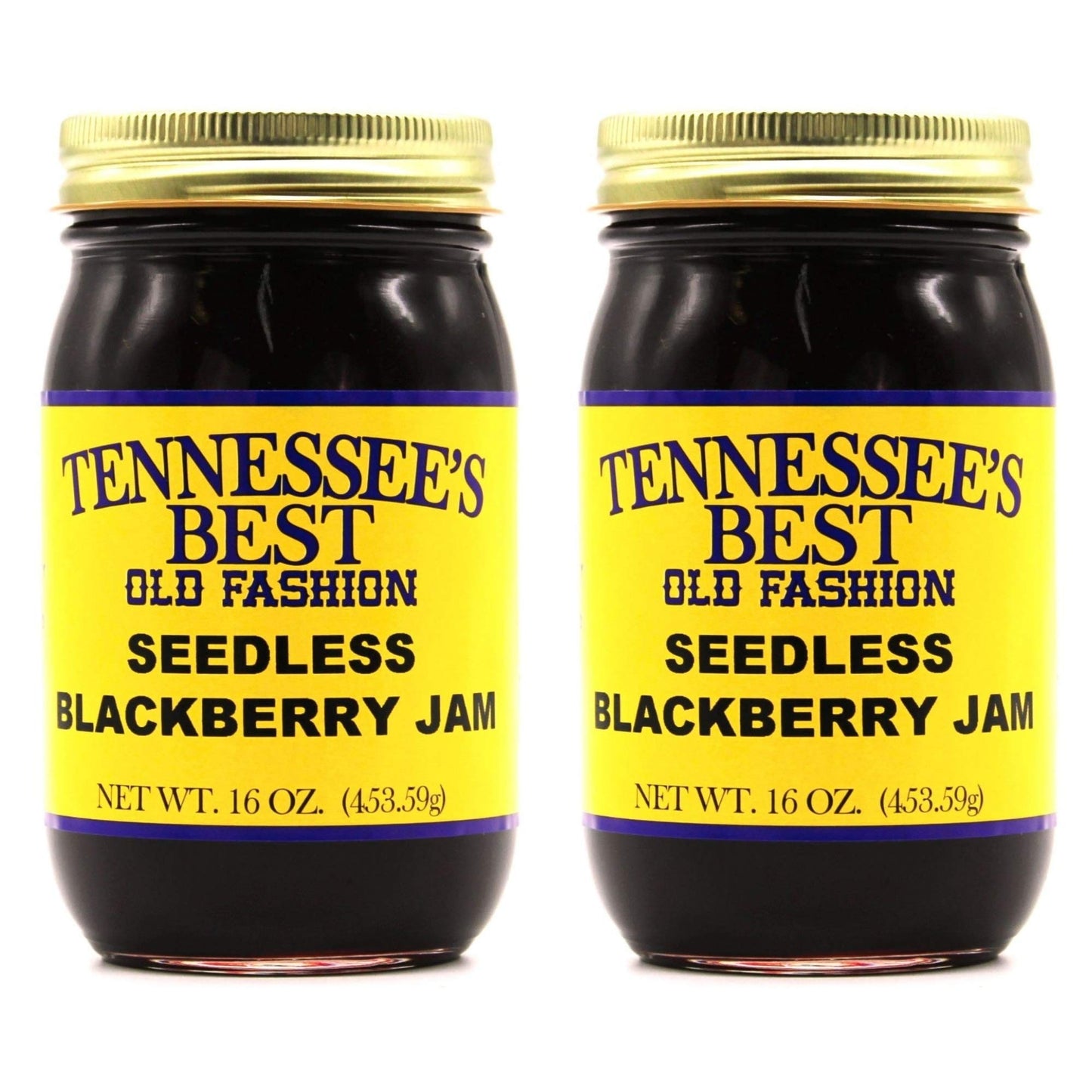 Tennessees Best Old Fashioned Seedless Blackberry Jam | Handcrafted With Simple Ingredients | Small Batch Made | 18 Oz Resealable Glass Jar (Seedless Blackberry Jam Two Pack)