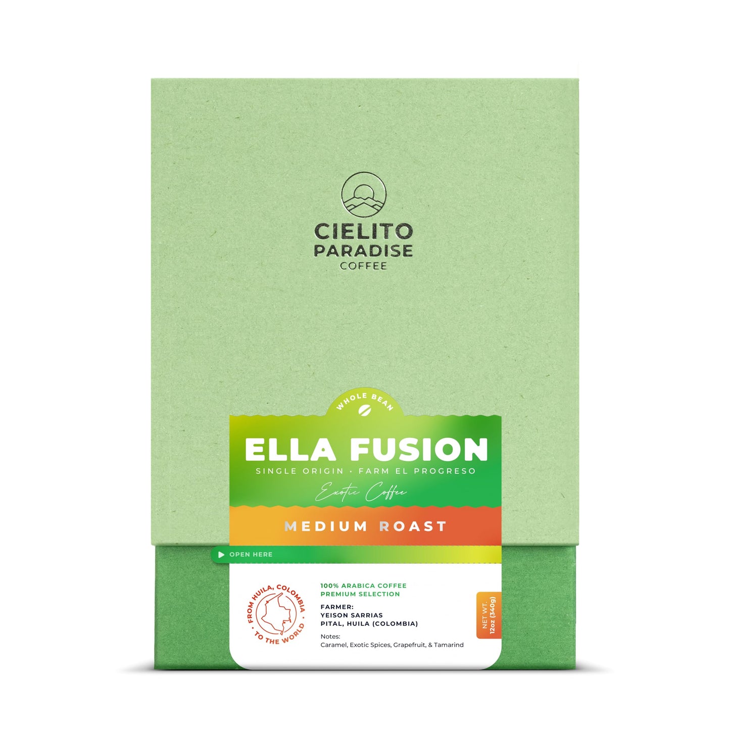 Ella Fusion, Anaerobic Medium Roast Specialty Coffee With Natural Fermentation Process From Cielito Paradise, Featuring Notes Of