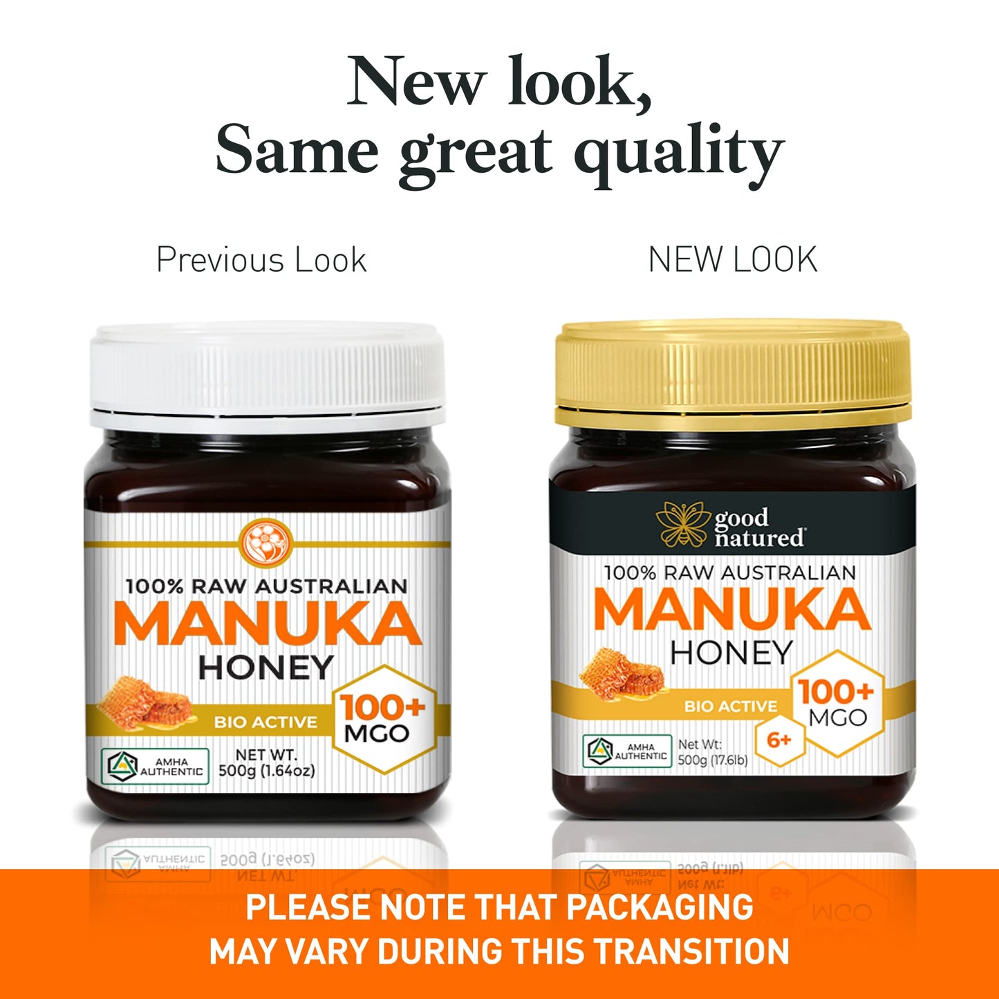 Good Natured Raw Manuka Honey MGO 100+ Antibacterial Activity 500g (1.1lb)