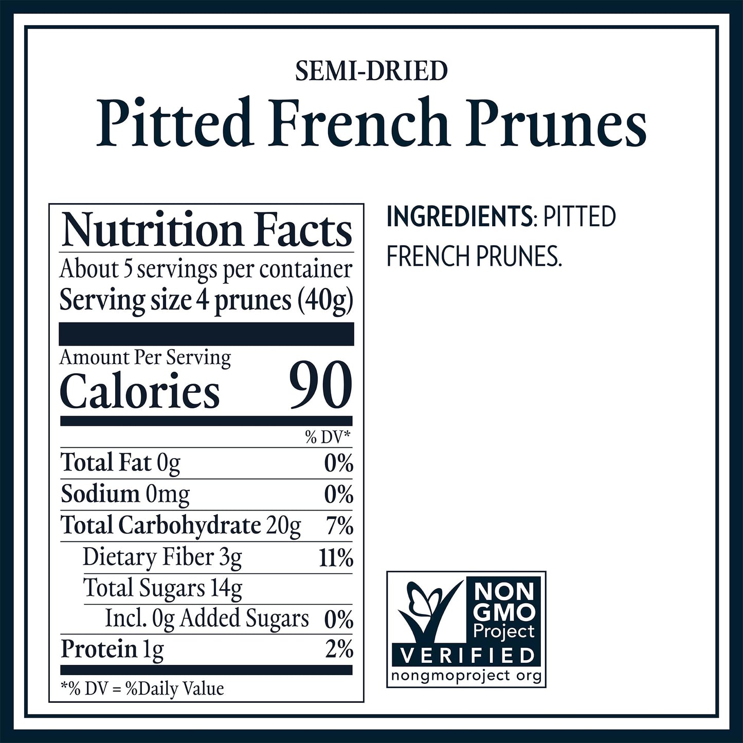 St. Dalfour Pitted French Prunes - 7Oz - All Natural, No Sulfites, Preservatives Or Artificial Ingredients - Made In France - 10