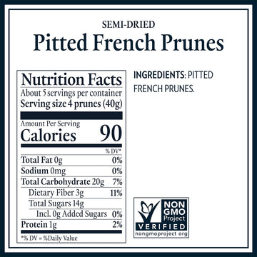 St. Dalfour Pitted French Prunes - 7Oz - All Natural, No Sulfites, Preservatives Or Artificial Ingredients - Made In France - 10