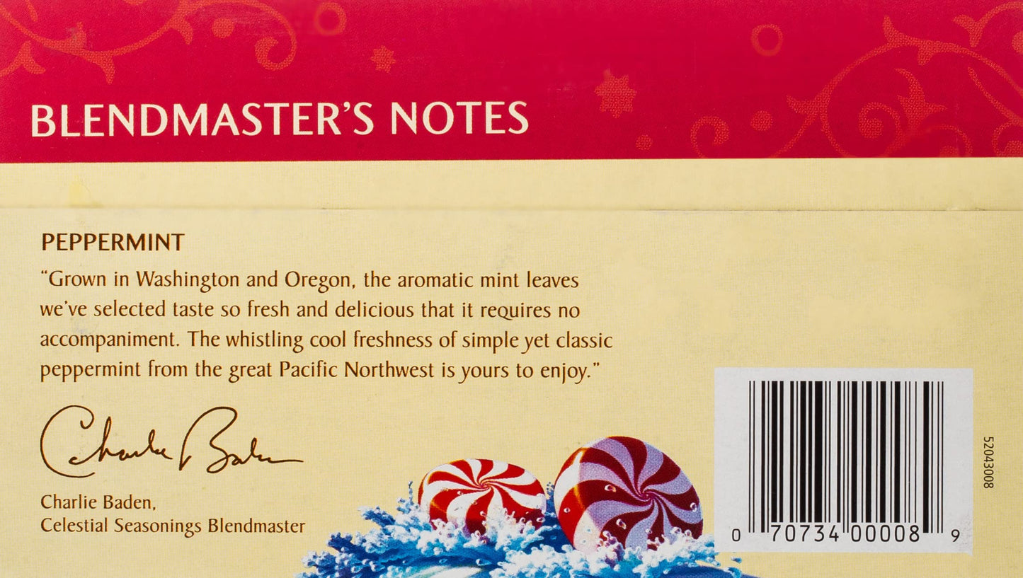 Celestial Seasonings Herbal Tea Caffeine Free Peppermint 20 Count Pack of 1