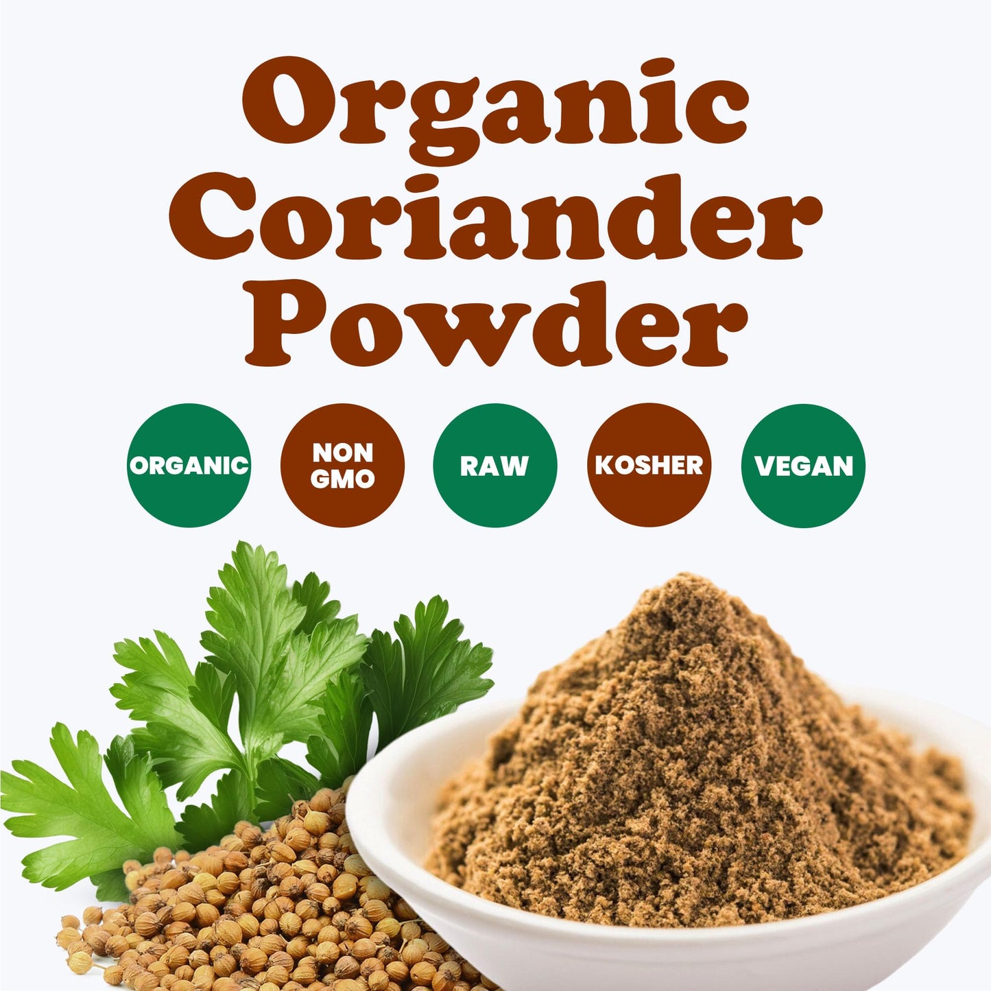 Food To Live Organic Coriander Powder, 12 Pounds - Freshly Ground, Pure, Natural Spice For Cooking, Baking And Seasoning, Non-Gm