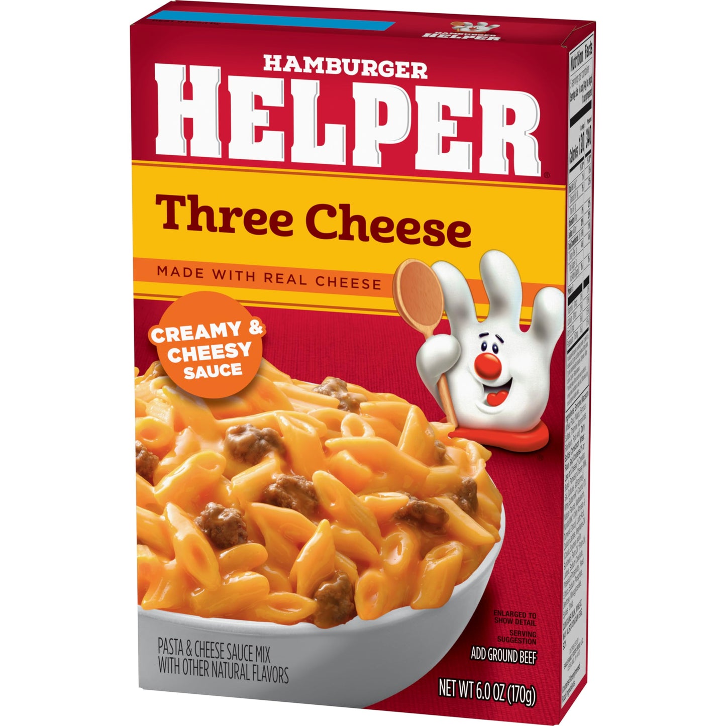 Hamburger Helper Pasta Three Cheese, 6 Ounces, 12 Per Case.