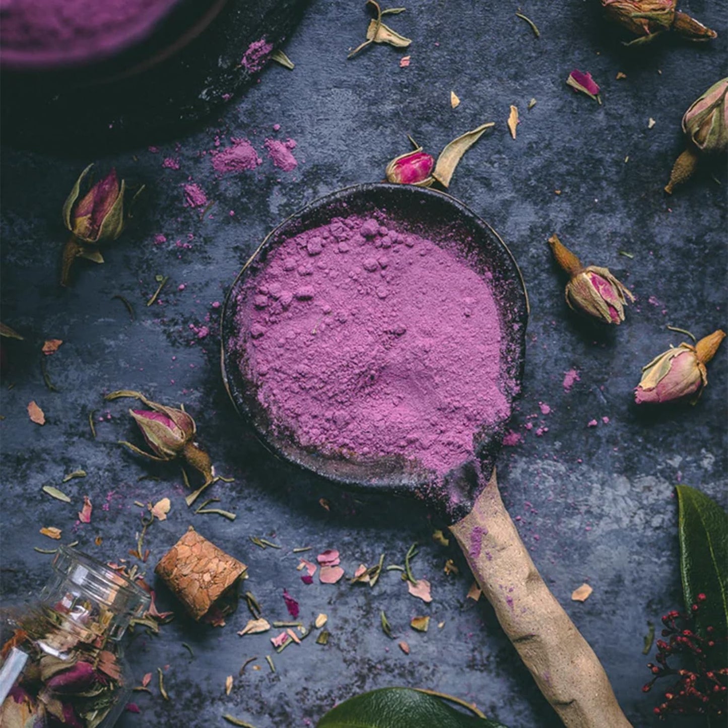 Anima Mundi Rose Petal Powder with Dried Rose Buds - Love + Serenity Rose Powder - for Heart Chakra - Fluffy, Aromatic Dried Ros
