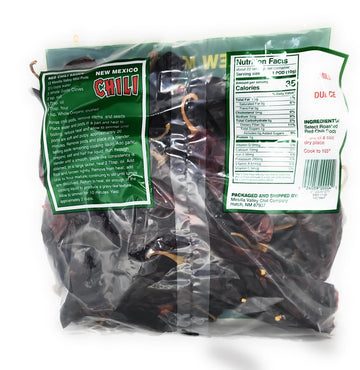 Barker's Dried Red Chili Pods, 8 Ounces - Mild - Grown in World Famous Chili Region Hatch, NM - No Preservatives, USA Product!