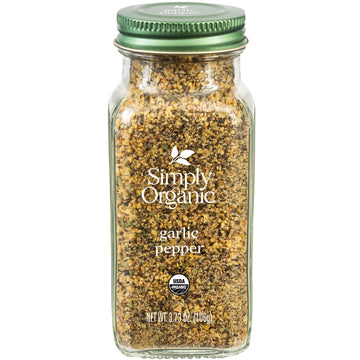 Simply Organic Garlic Pepper, Certified Organic | 3.73 Oz | Pack Of 3