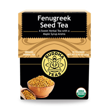 Buddha Teas Organic Fenugreek Seed Tea - Ou Kosher, Usda Organic, Ccof Organic, 18 Bleach-Free Tea Bags