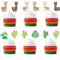 Flairs New York Party Props Decorations Cupcake Toppers (Alpacas And Cactus, Pack Of 24 Cupcake Toppers)