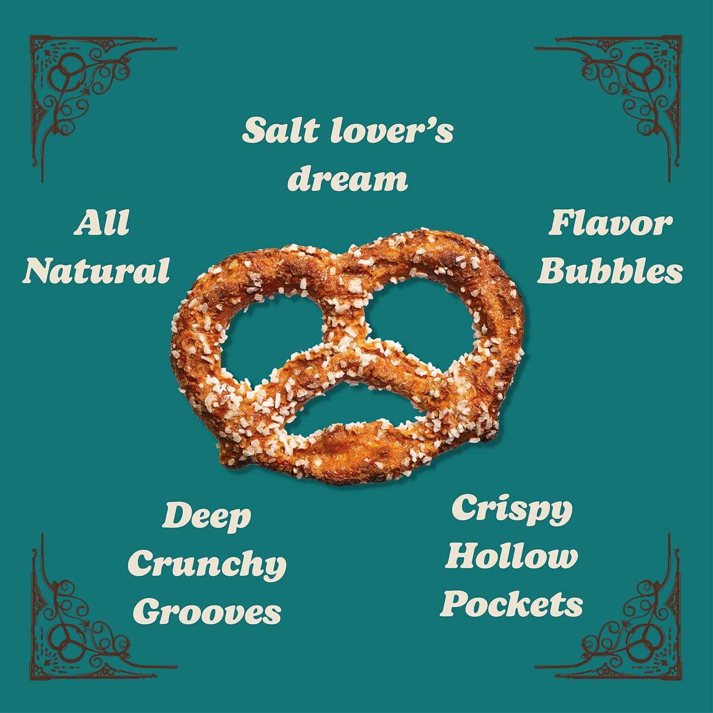 Unique Snacks Extra Salt Split-Open Pretzels, 11 Oz. Bag, Pack of 6, OU Kosher, Non-GMO, Delicious Homestyle Baked Snack