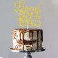 Rssta i Cake Topper - Legend Since 1943, Gold Glitter, Paper Decoration for 80th Birthday and Wedding Anniversary, Model XM310-gold 1943