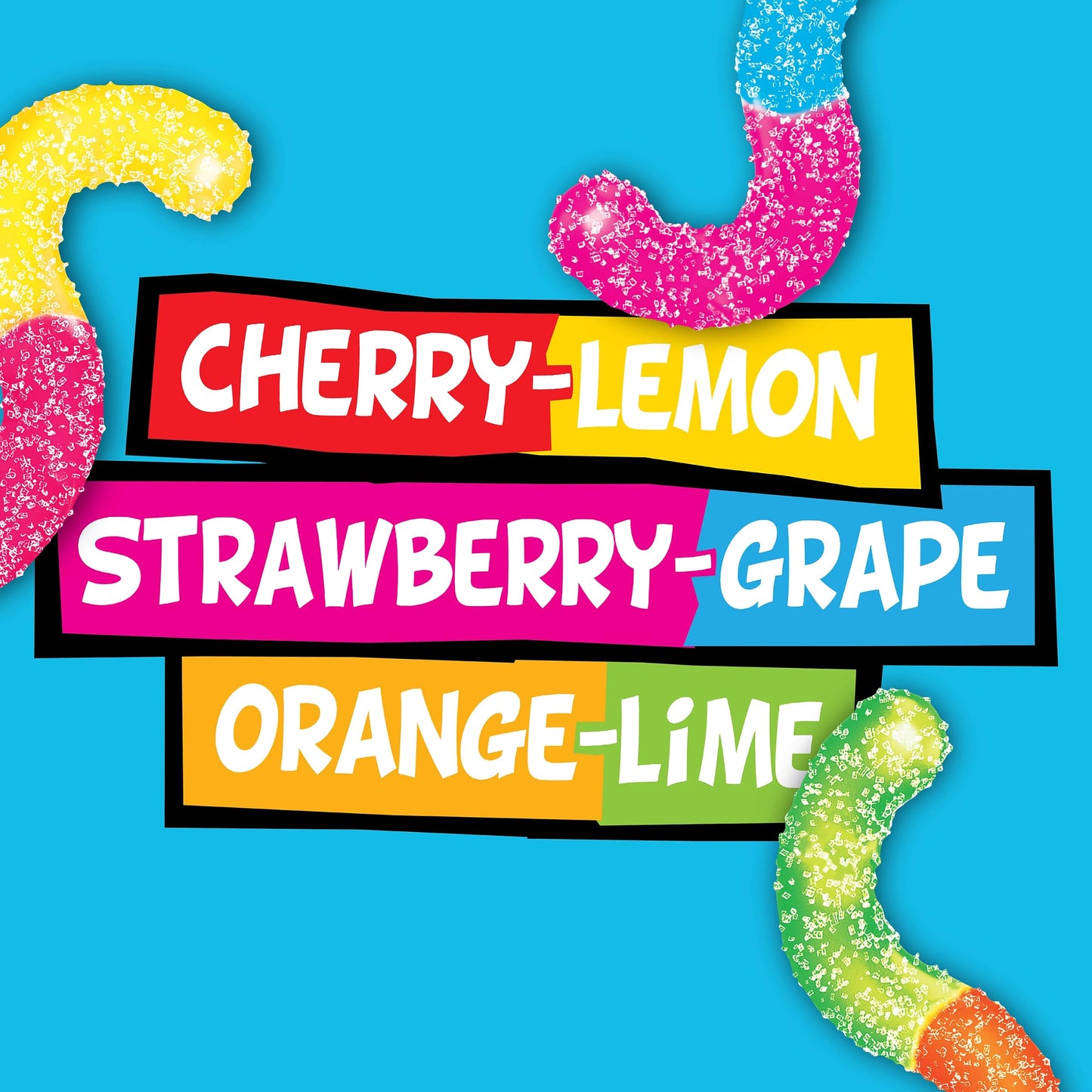 Trolli Sour Brite Crawlers Minis Candy, Sour Gummy Worms, 2 Ounce Treat-Size Pouches (Pack Of 18)