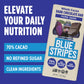 Blue Stripes - Pure Dark Whole Cacao Chocolate Bars, 70% Cacao Bar, Healthy Chocolate, Vegan, No Refined Sugar, Non GMO, Gluten