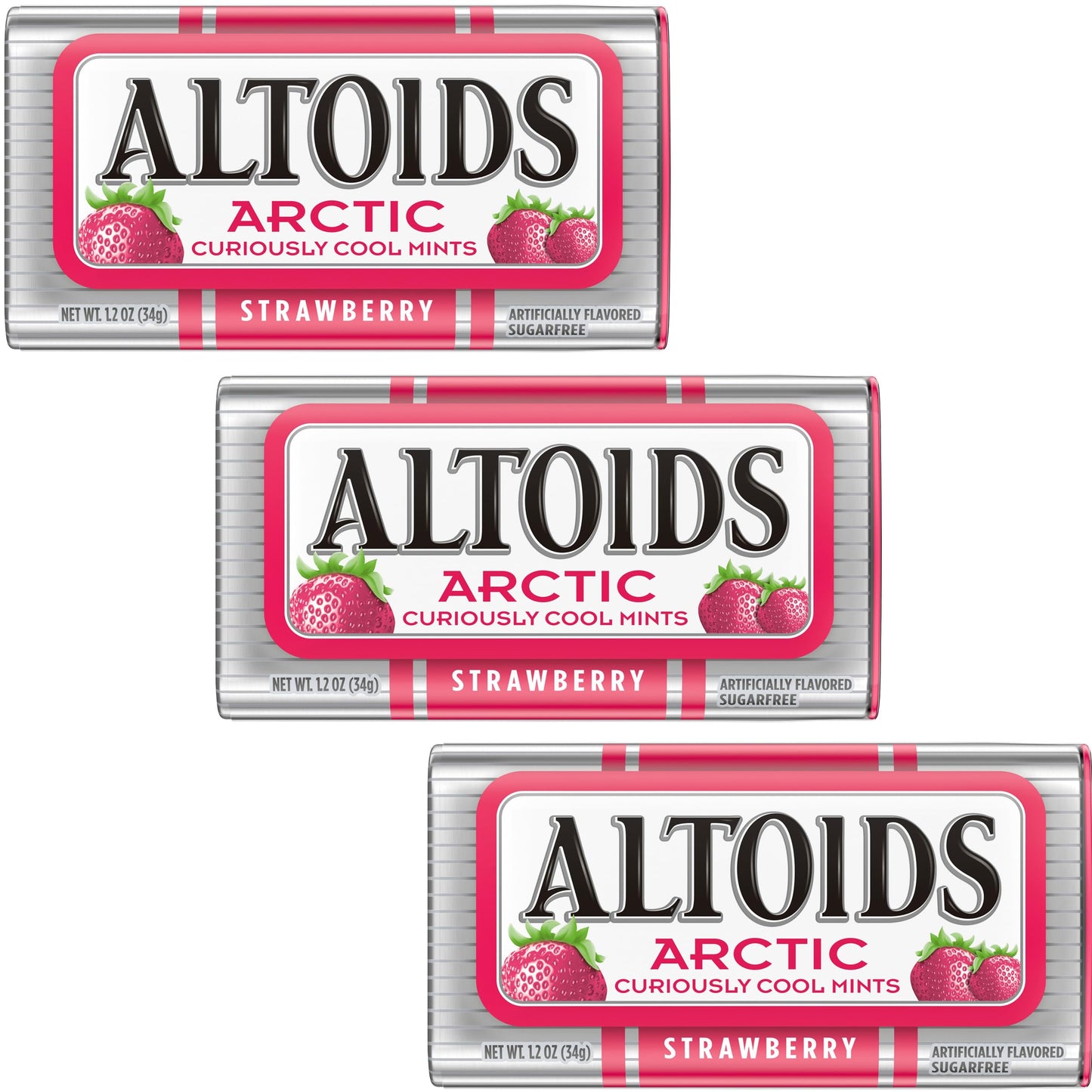 Altoids Strawberry Mints, 1.2 Ounce Each (3 Pack, 3.6 Ounce Total)