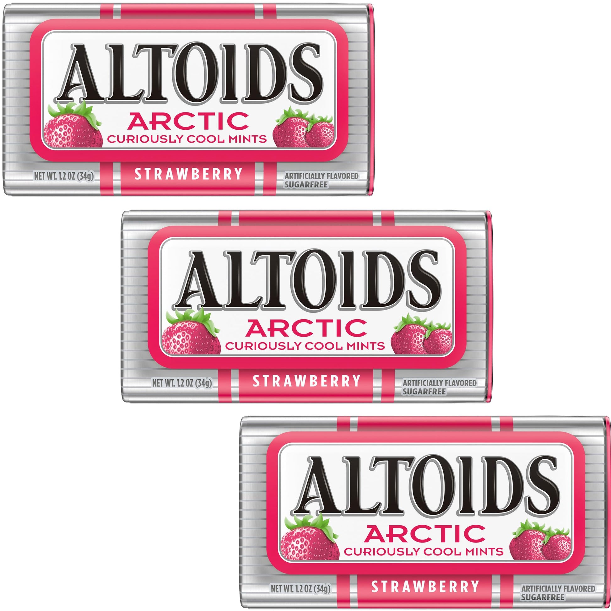 Altoids Strawberry Mints, 1.2 Ounce Each (3 Pack, 3.6 Ounce Total)