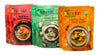 Mike's Organic Variety 6 Pack of Curry Sauces ORGANIC. VEGAN. DAIRY FREE. MADE IN THAILAND. Red, Yellow, Green | case of 6 x 8.8